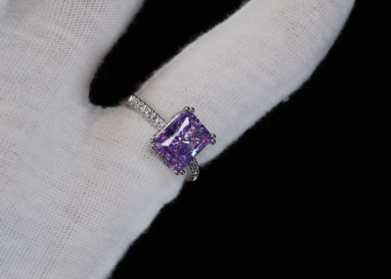 Womens Purple Diamond Ring 