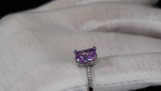 Womens Purple Diamond Ring 