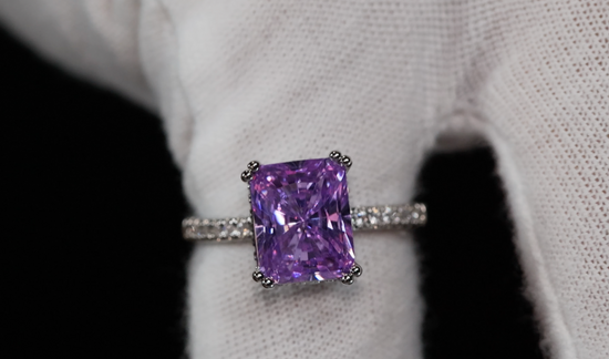 Womens Purple Diamond Ring 