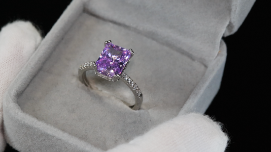 Womens Purple Lab Diamond Ring 