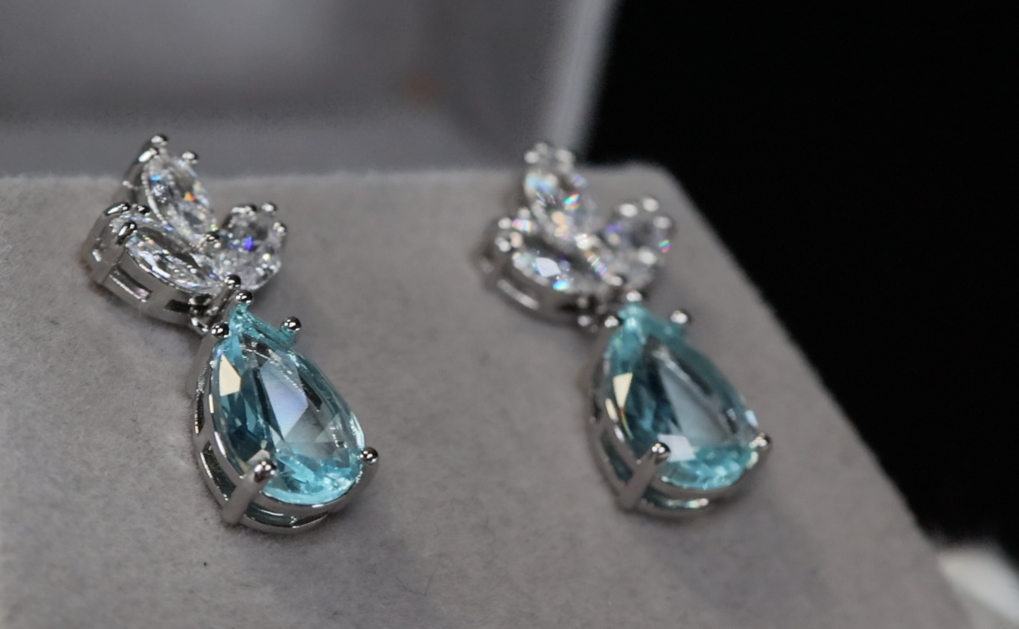 Blue Diamond Earrings