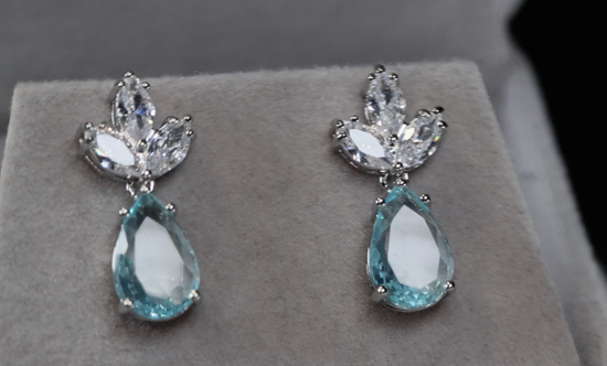 Pear Cut Diamond Earrings