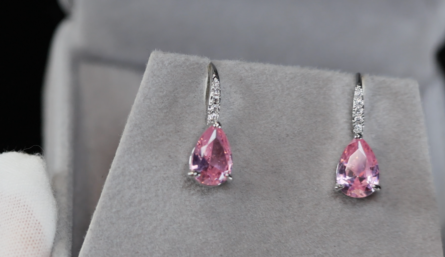 Pink Diamond Earrings