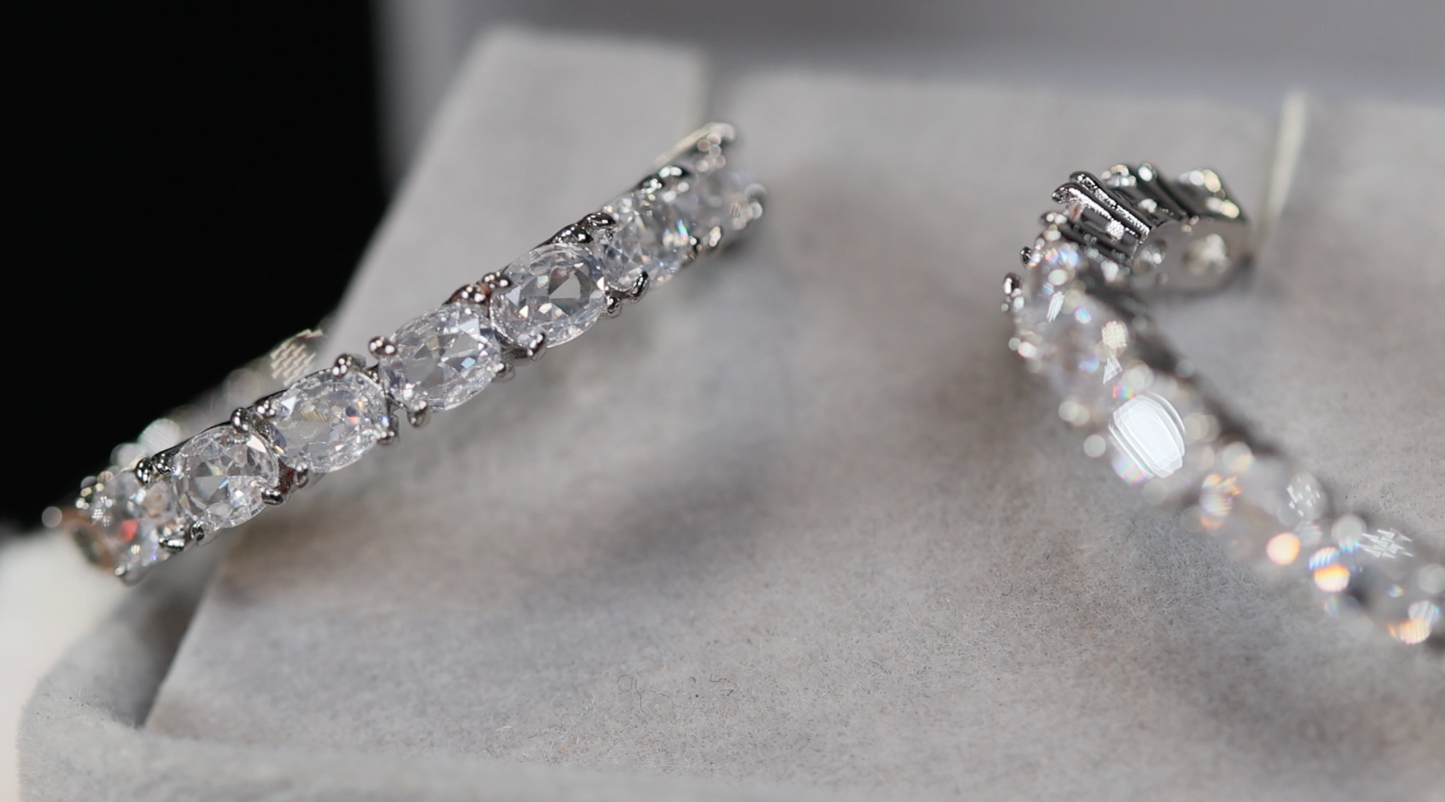 diamond hoop earrings