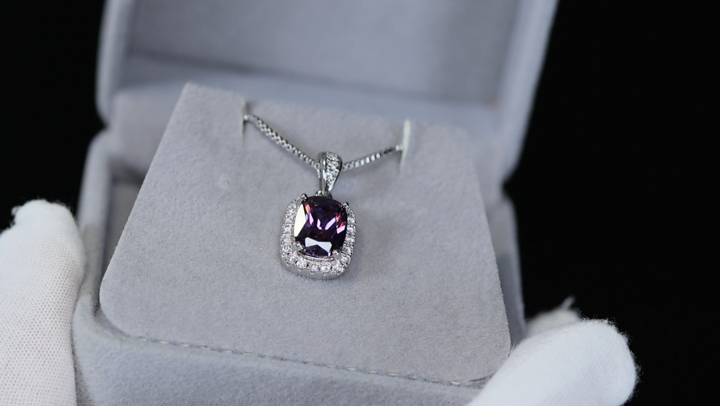 Purple Diamond Pendant