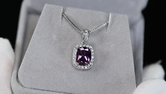 Purple Diamond Pendant