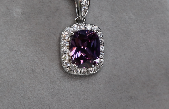 Purple Diamond Pendant