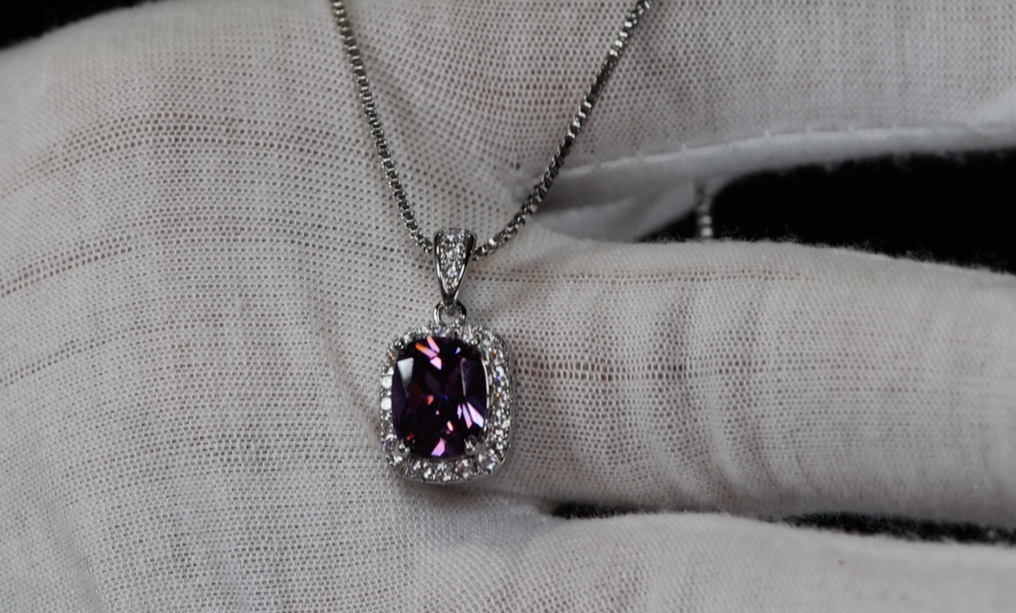 Purple Diamond Pendant