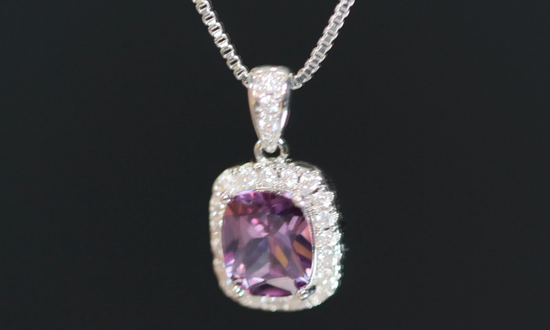 Purple Diamond Pendant