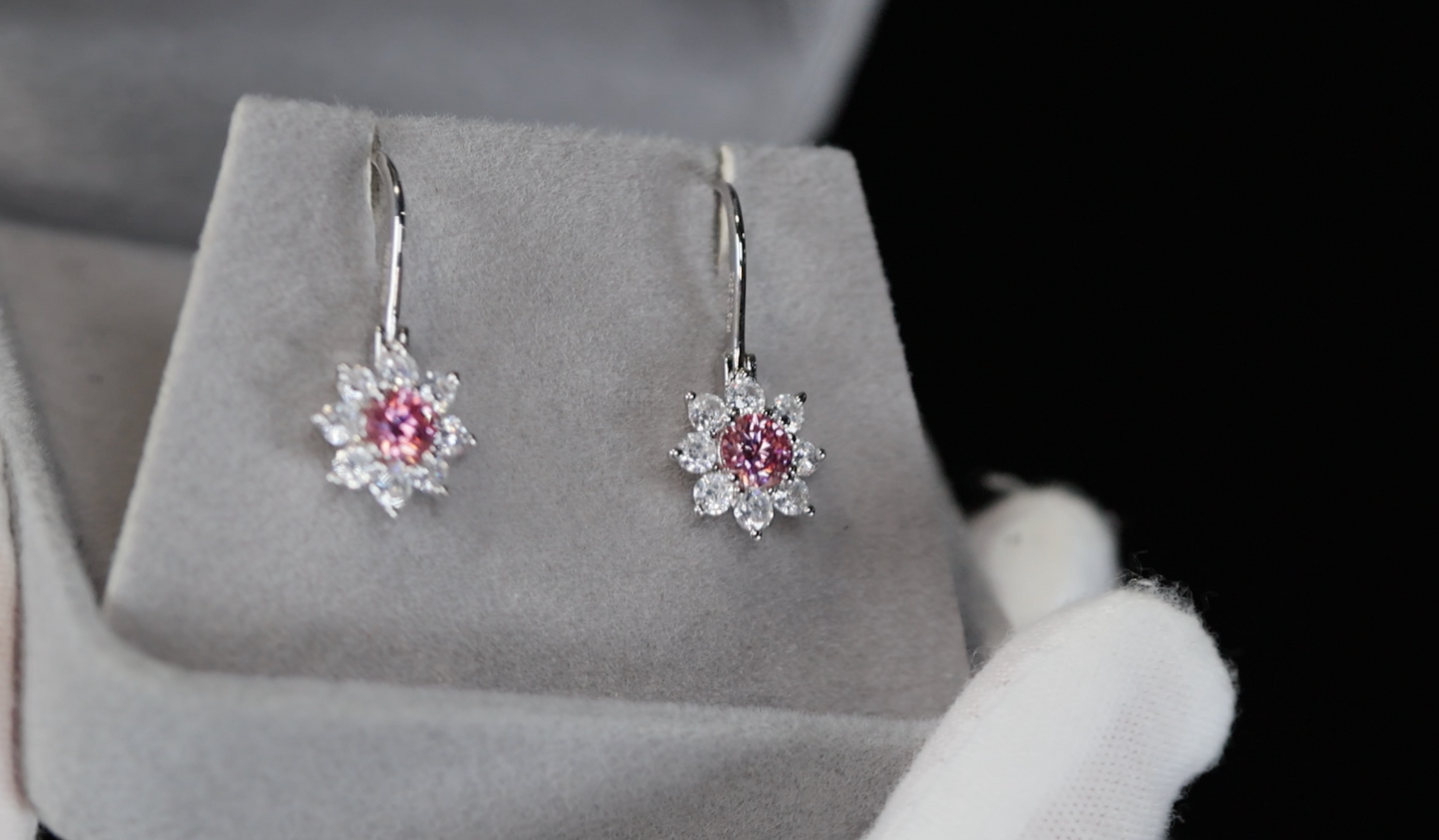 Snowflake Diamond Earrings