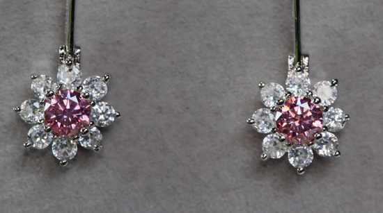 Pink Lab Diamond Earrings