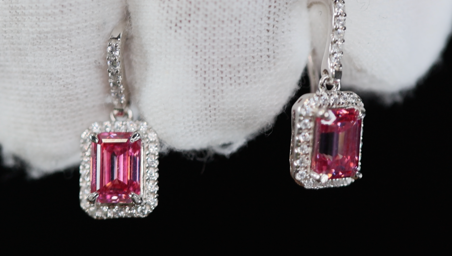 Pink Diamond Earrings