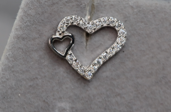 Moissanite Heart Diamond Earrings