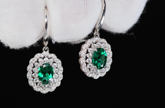 Green Emerald Earrings