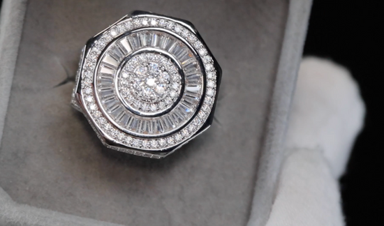 Mens Big Iced Out Ring 