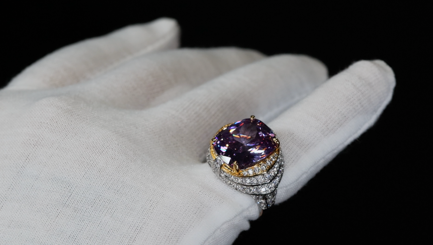 Purple Lab Diamond Ring