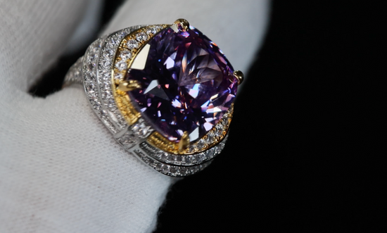 Purple Lab Diamond Ring