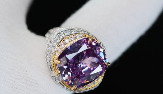 Purple Lab Diamond Ring