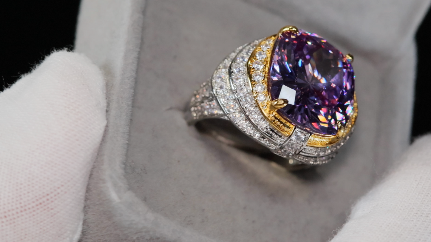 Purple Lab Diamond Ring