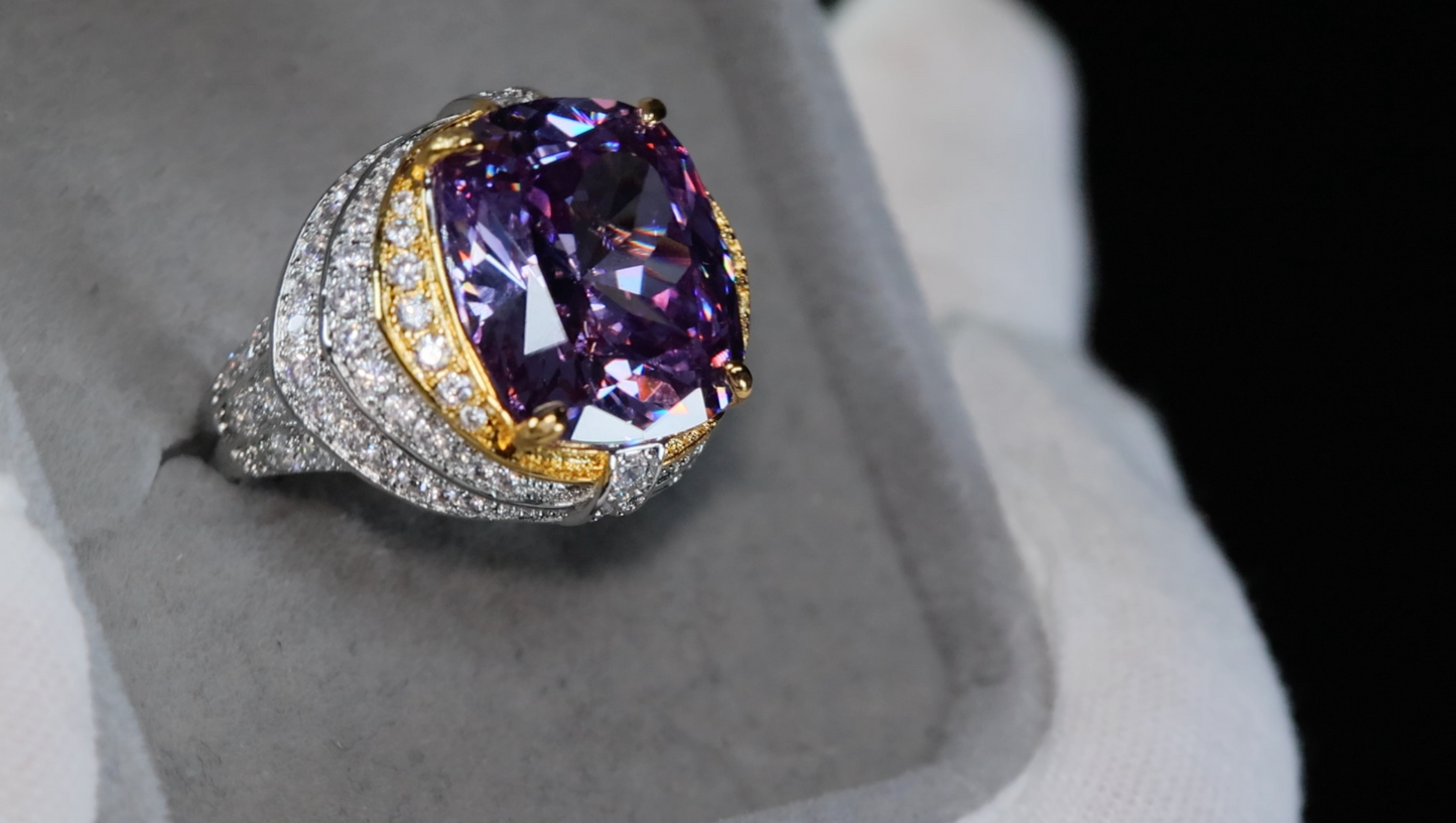 Purple Lab Diamond Ring