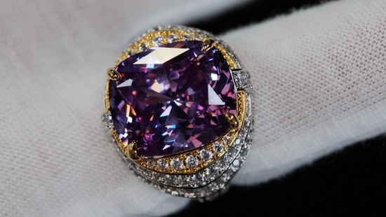 Purple Diamond Ring