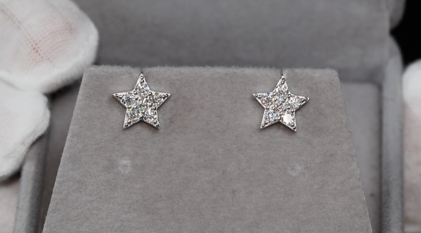 Diamond Star Ear Studs