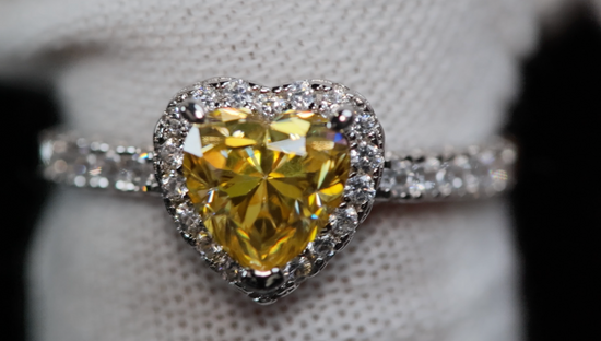 Yellow Heart Diamond Ring