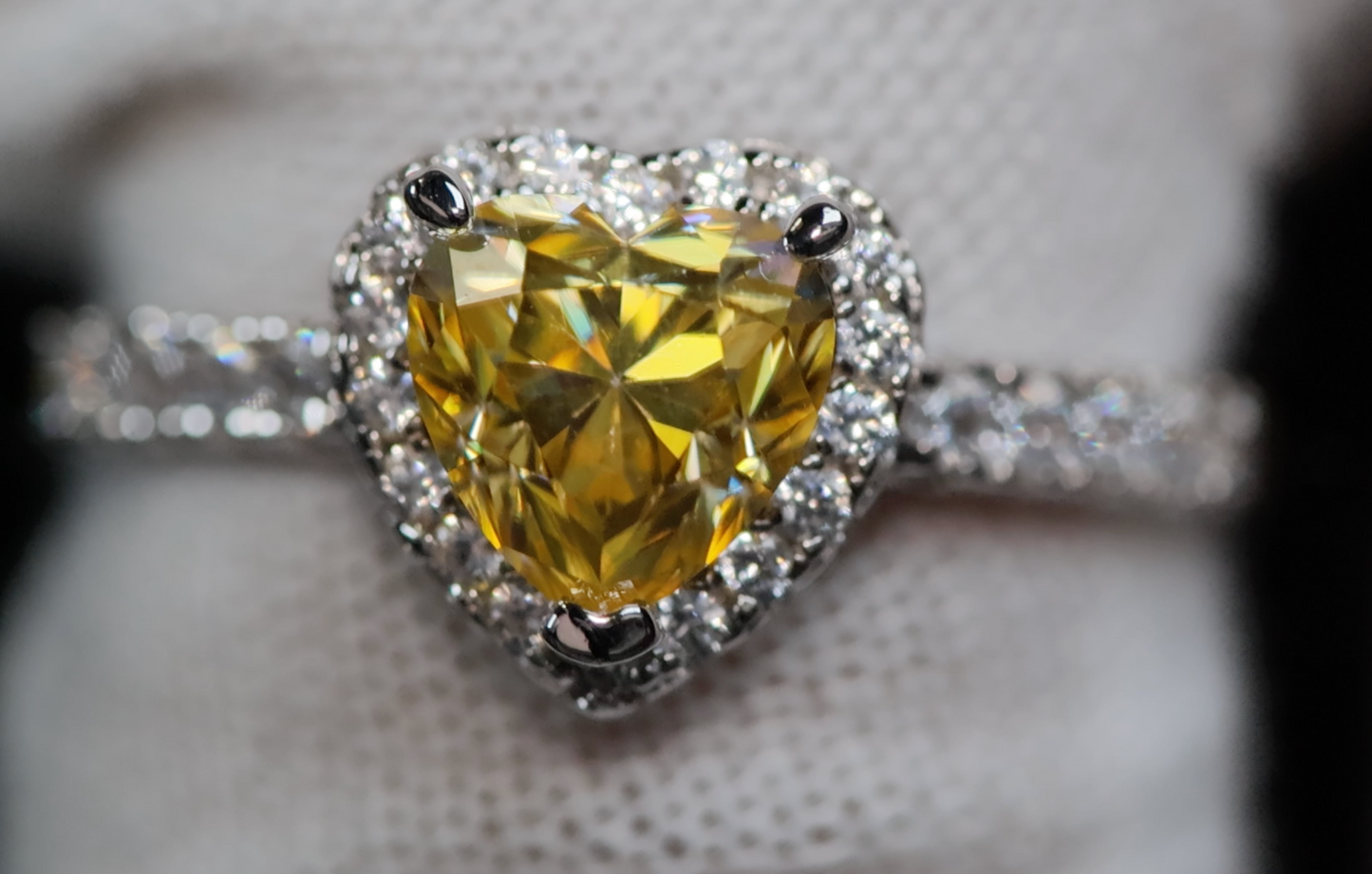 Yellow Moissanite Ring