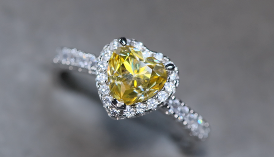 Yellow Moissanite Wedding Ring