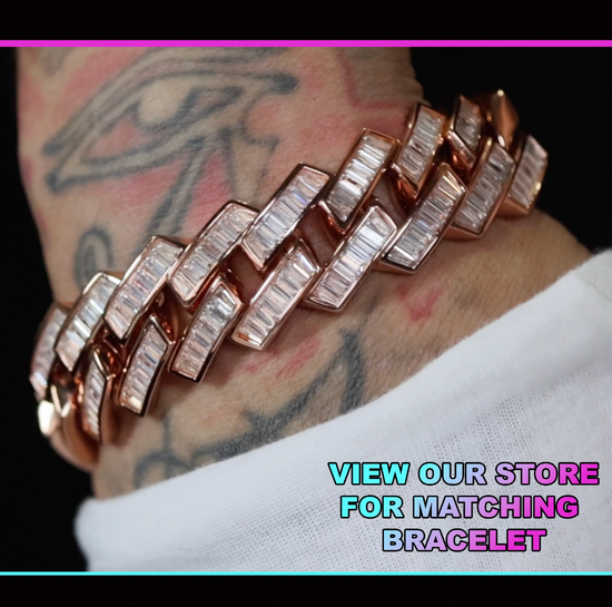 Rose Gold Iced Out Cuban Link Chain