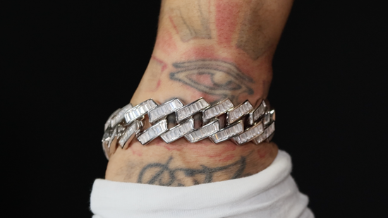 Mens Moissanite Cuban Link Bracelet