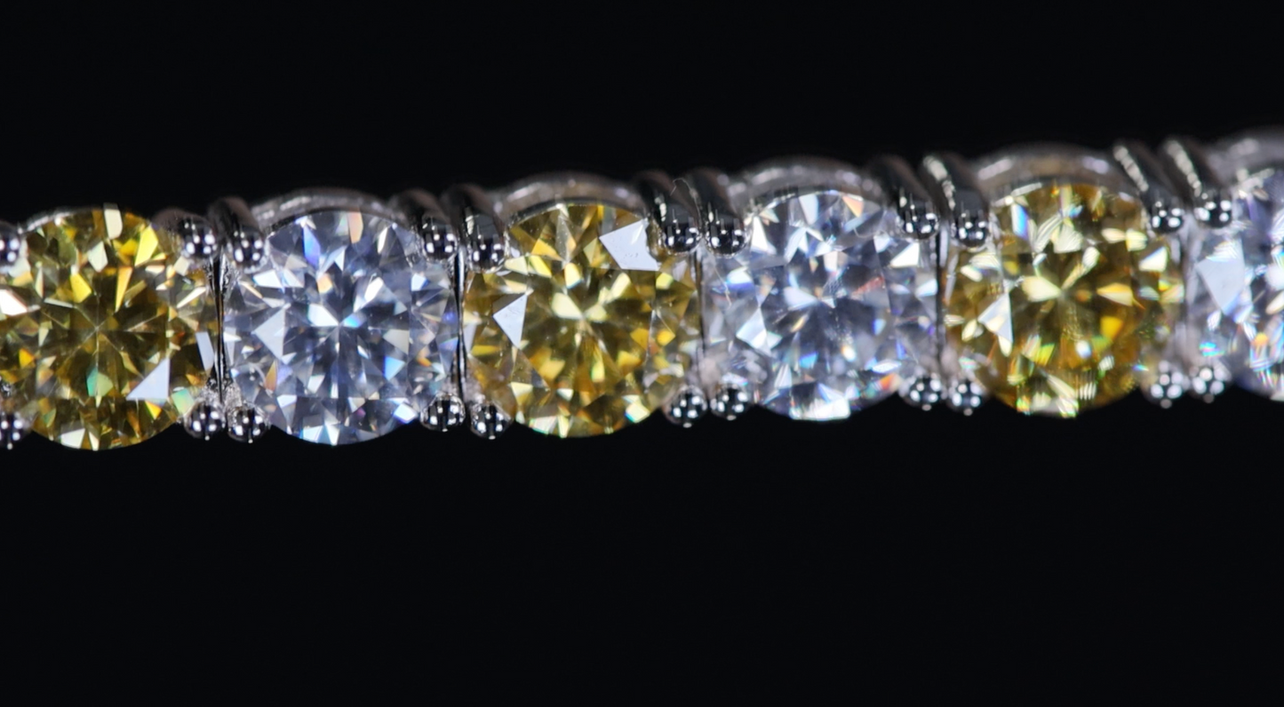 Yellow Moissanite Diamond Tennis Bracelet | Yellow Diamond Tennis Bracelet | Tennis Bracelet