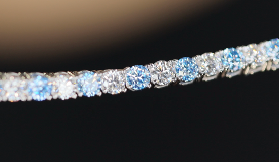 Mens Blue Diamond Bracelet