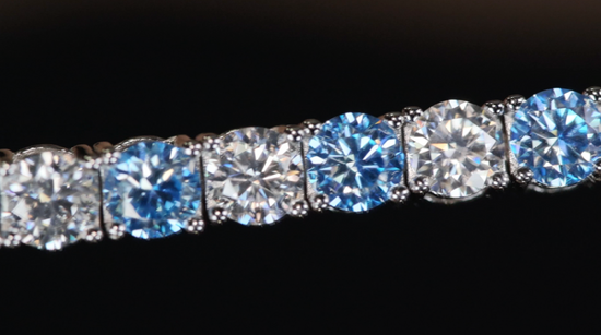 Mens moissanite diamond bracelet