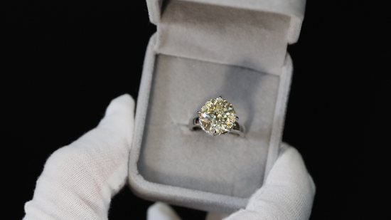 Womens Big Yellow Diamond Ring | Yellow Diamond Engagement Ring