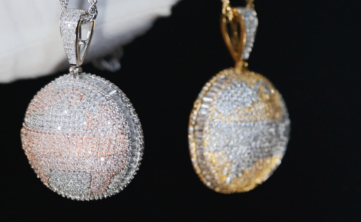 Iced Out Globe Pendant