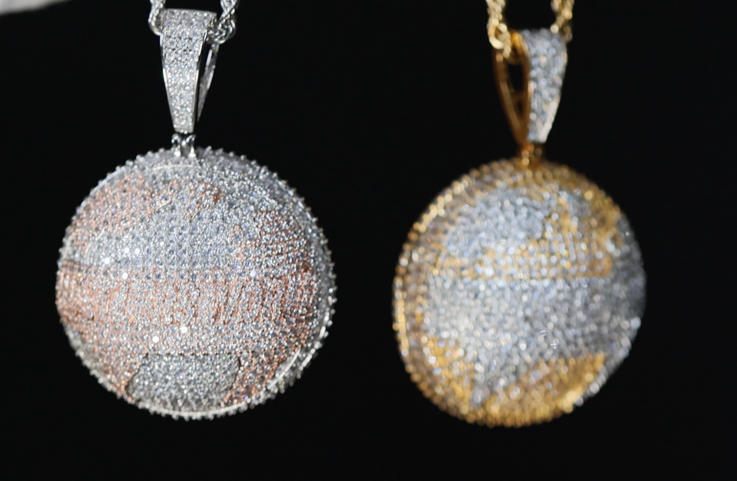 Iced Out Pendant | Hip Hop Diamond Pendant | Globe Pendant