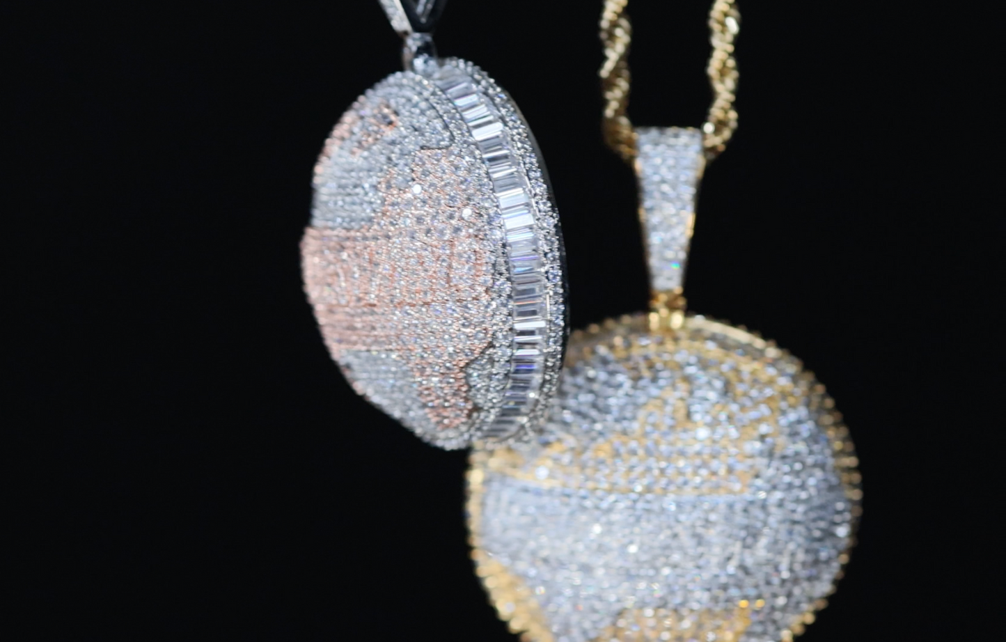 Iced Out Pendant | Hip Hop Diamond Pendant | Globe Pendant