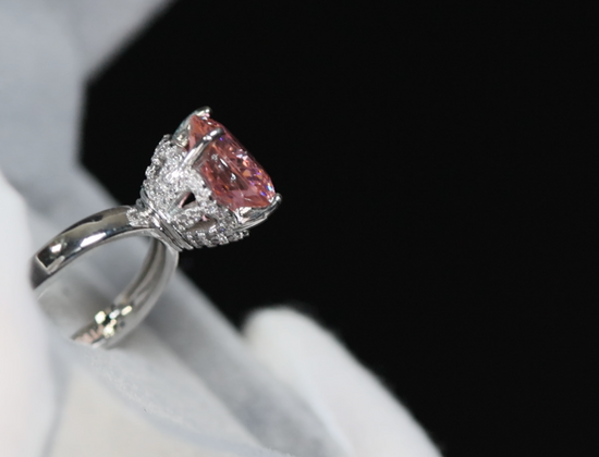 Big Pink Diamond Ring | Pink Diamond Engagement Ring