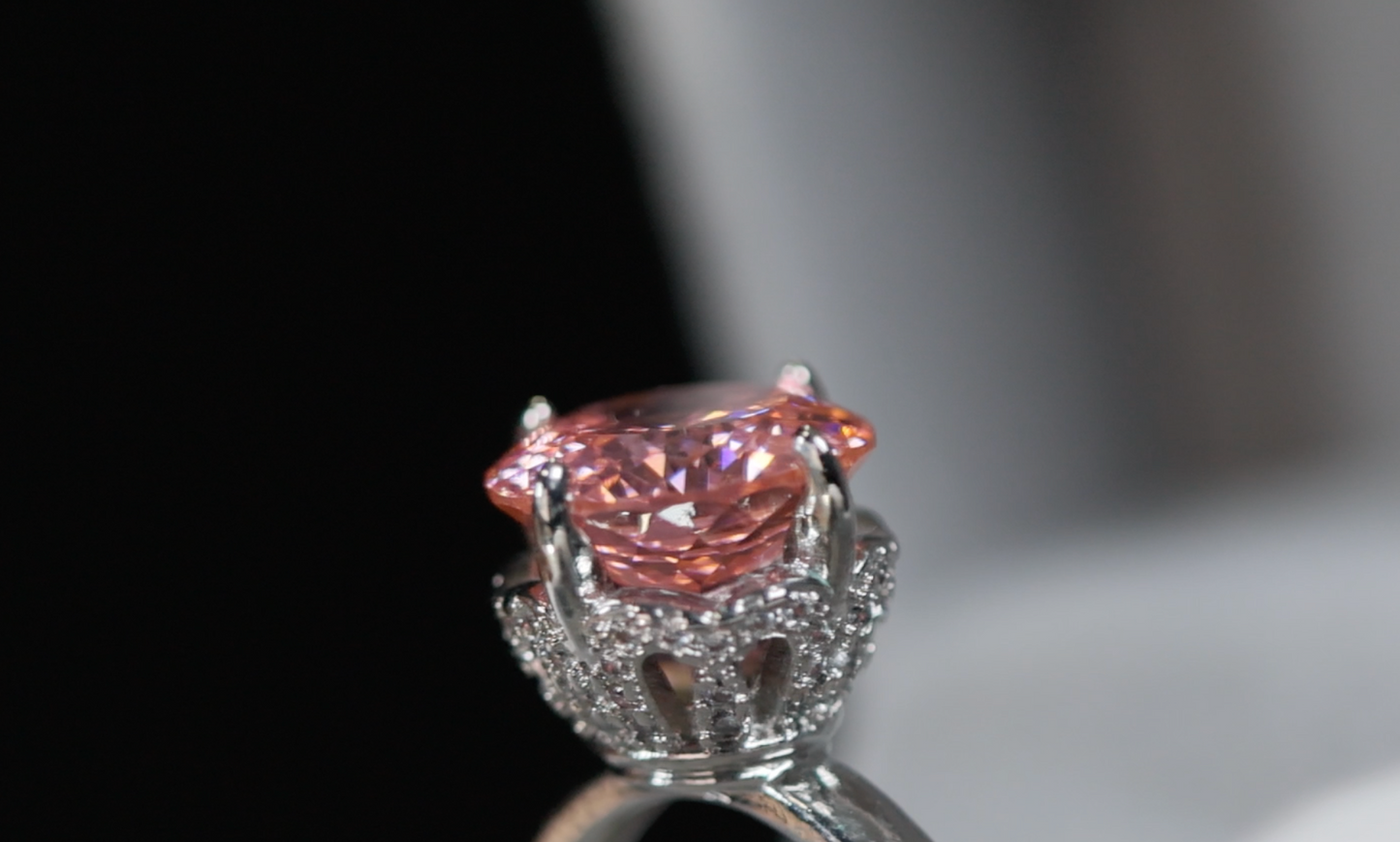 Big Pink Diamond Ring | Pink Diamond Engagement Ring