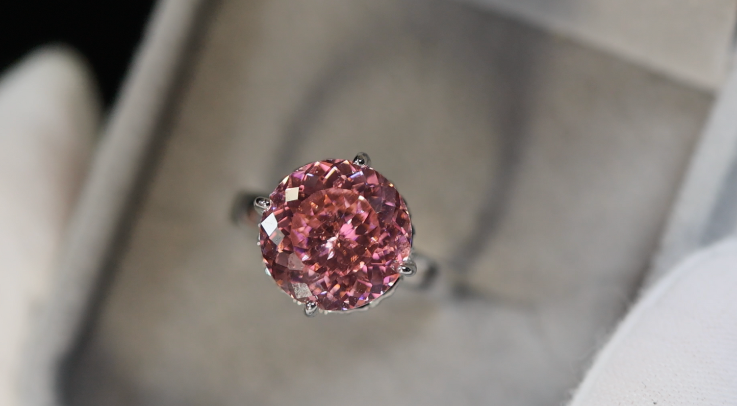 Big Pink Diamond Ring | Pink Diamond Engagement Ring