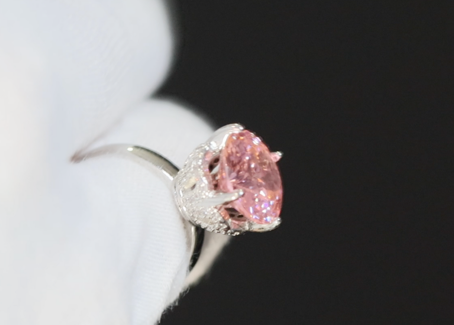 Big Pink Diamond Ring | Pink Diamond Engagement Ring