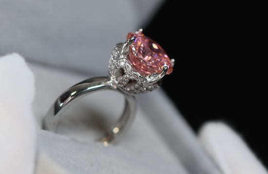 Big Pink Diamond Ring | Pink Diamond Engagement Ring