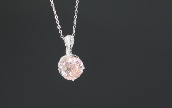 Pink Diamond Pendant | Pink Diamond Necklace | Pink Champagne Diamond Pendant