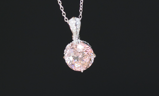 Pink Diamond Pendant | Pink Diamond Necklace | Pink Champagne Diamond Pendant