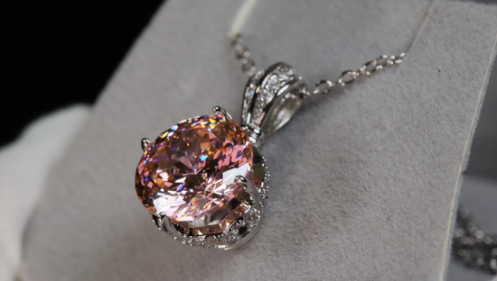 Pink Diamond Pendant | Pink Diamond Necklace | Pink Champagne Diamond Pendant