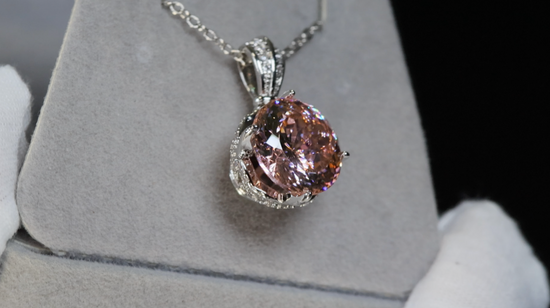 Pink Diamond Pendant | Pink Diamond Necklace | Pink Champagne Diamond Pendant