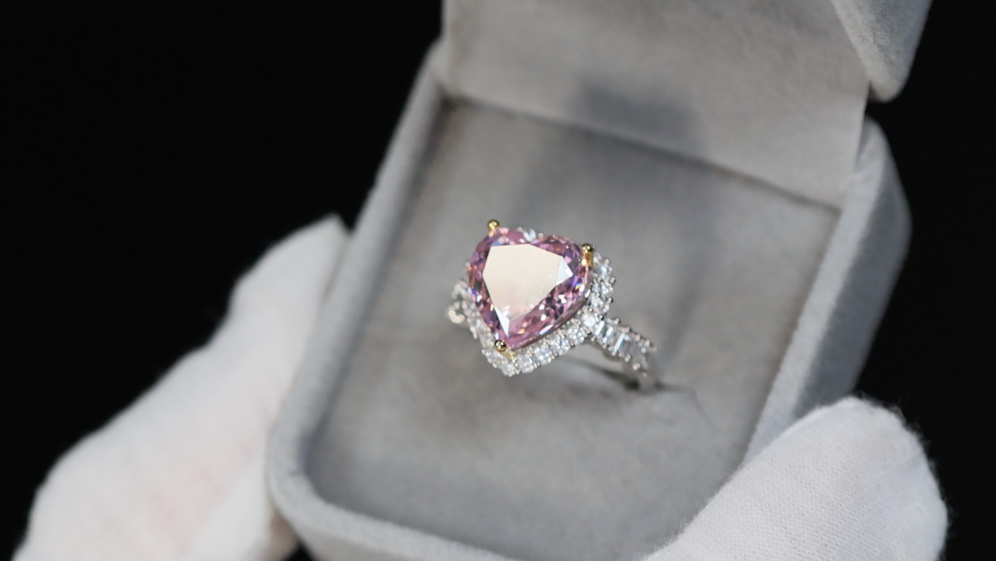 Pink Diamond Ring | Pink Diamond Heart Ring