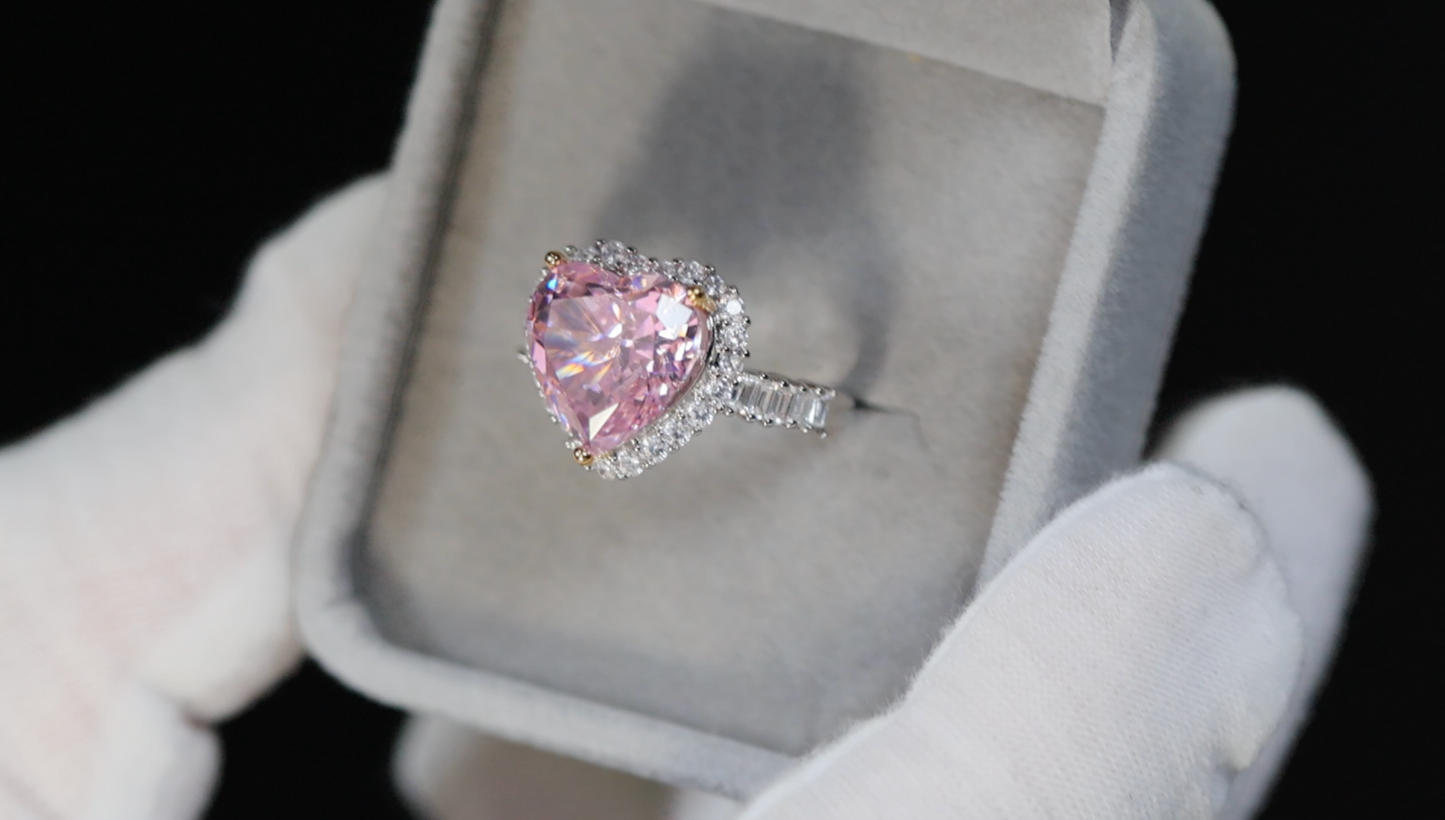 Pink Diamond Ring | Pink Diamond Heart Ring