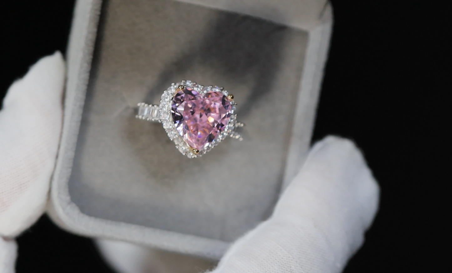 Pink Diamond Ring | Pink Diamond Heart Ring